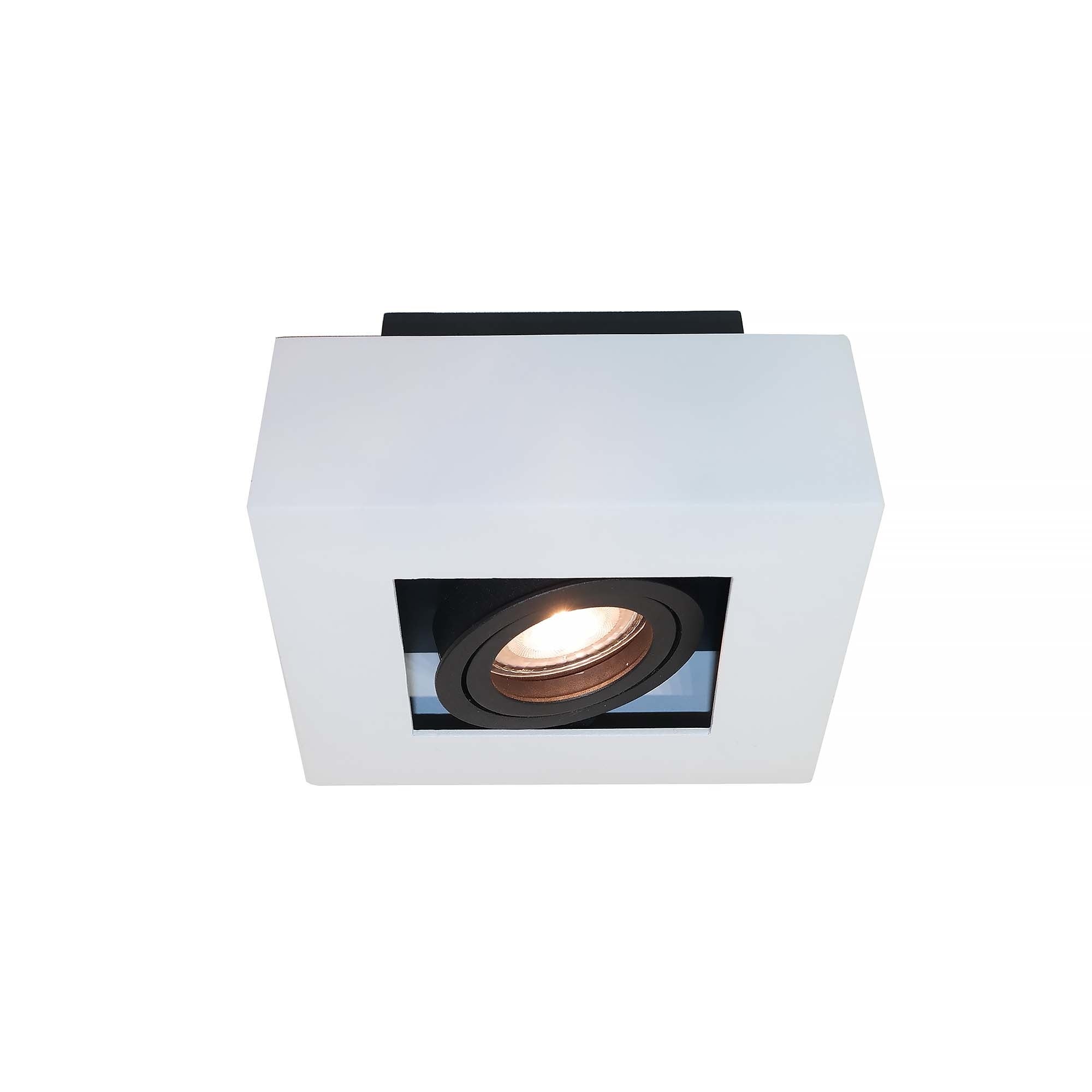 Artdelight spot Bosco - 1 lichts - 14 x 8.6  cm - zwart - wit