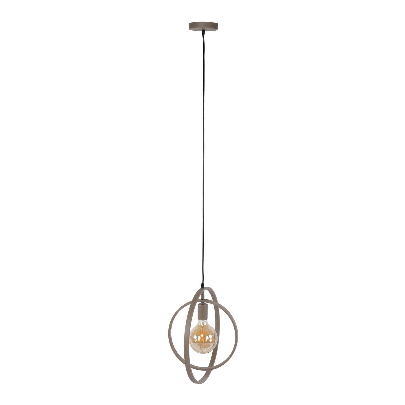 Giga Living Hanglamp Turn Around - Beige Metaal - 40x30x150cm