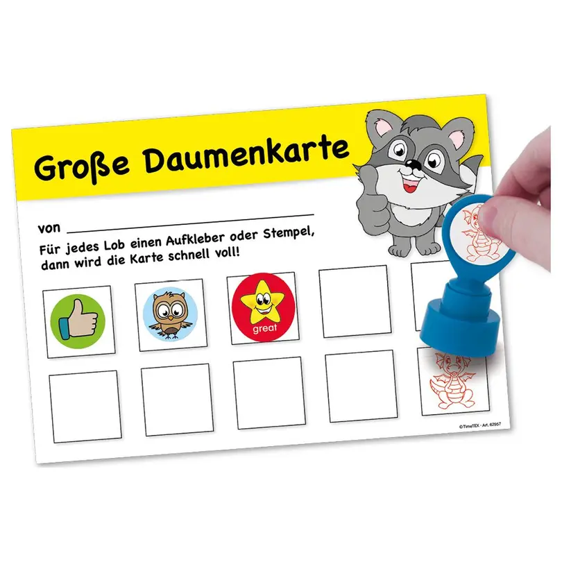 Karte 25er-Set Große Daumenkarte