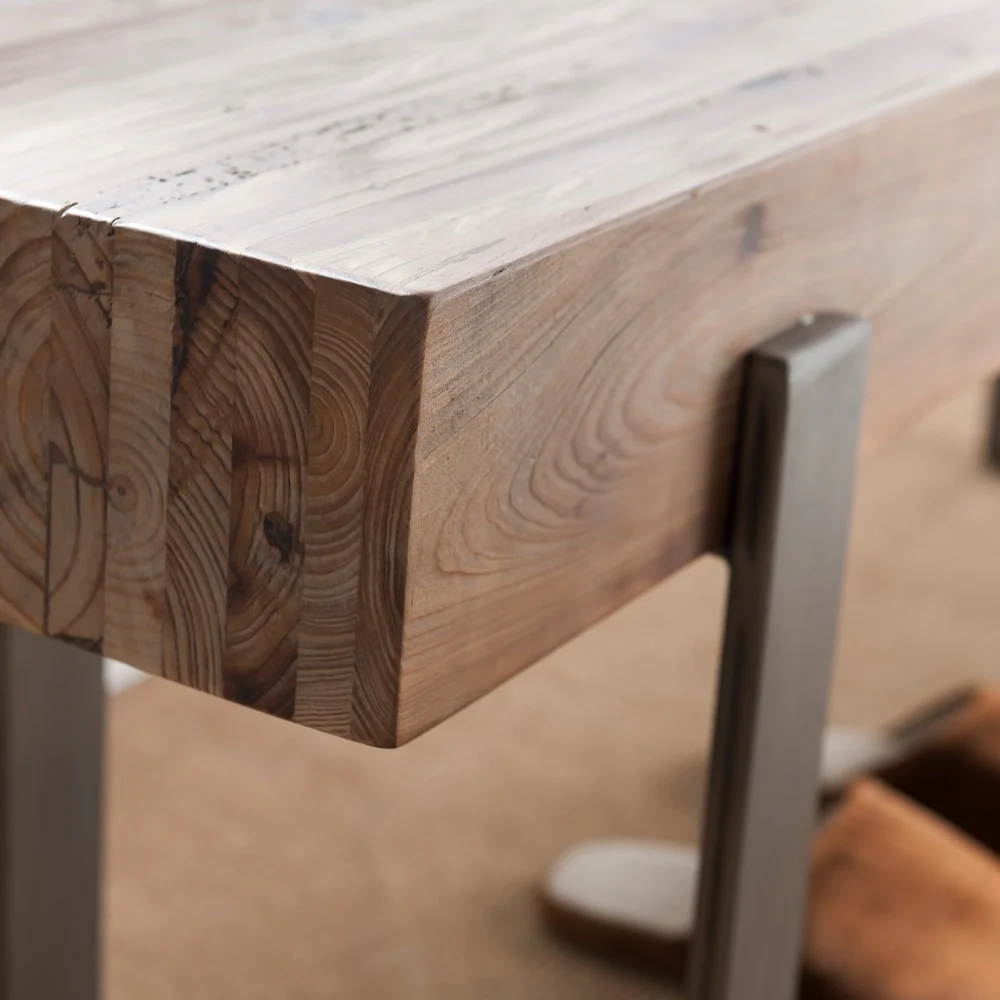 Dunlap Industrial Reclaimed Wood Bench