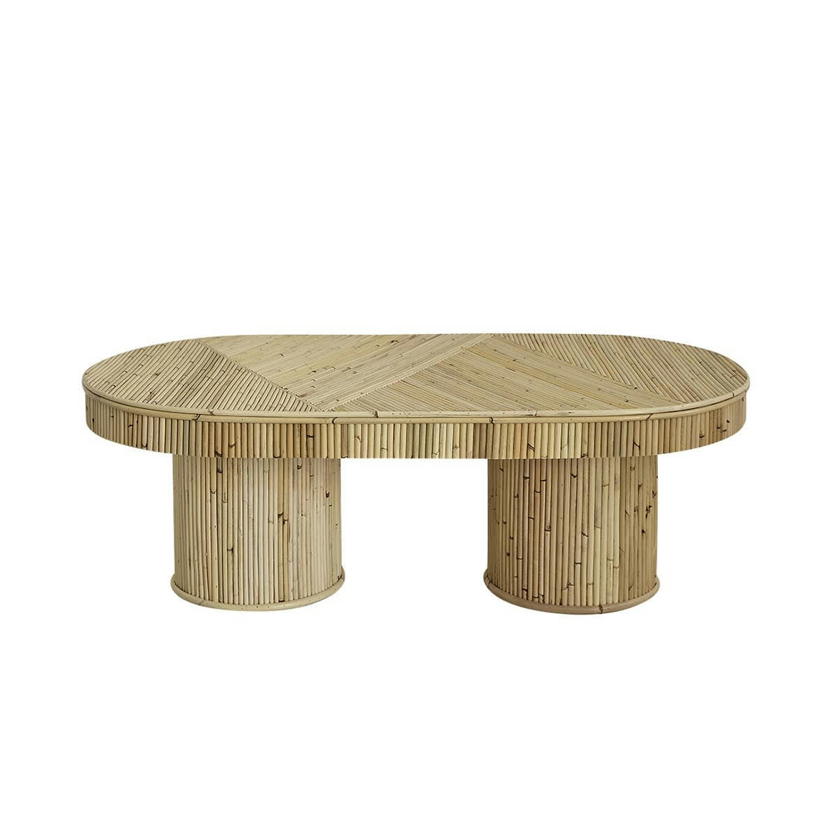 ALMA - Table basse en canne de rotin ovale