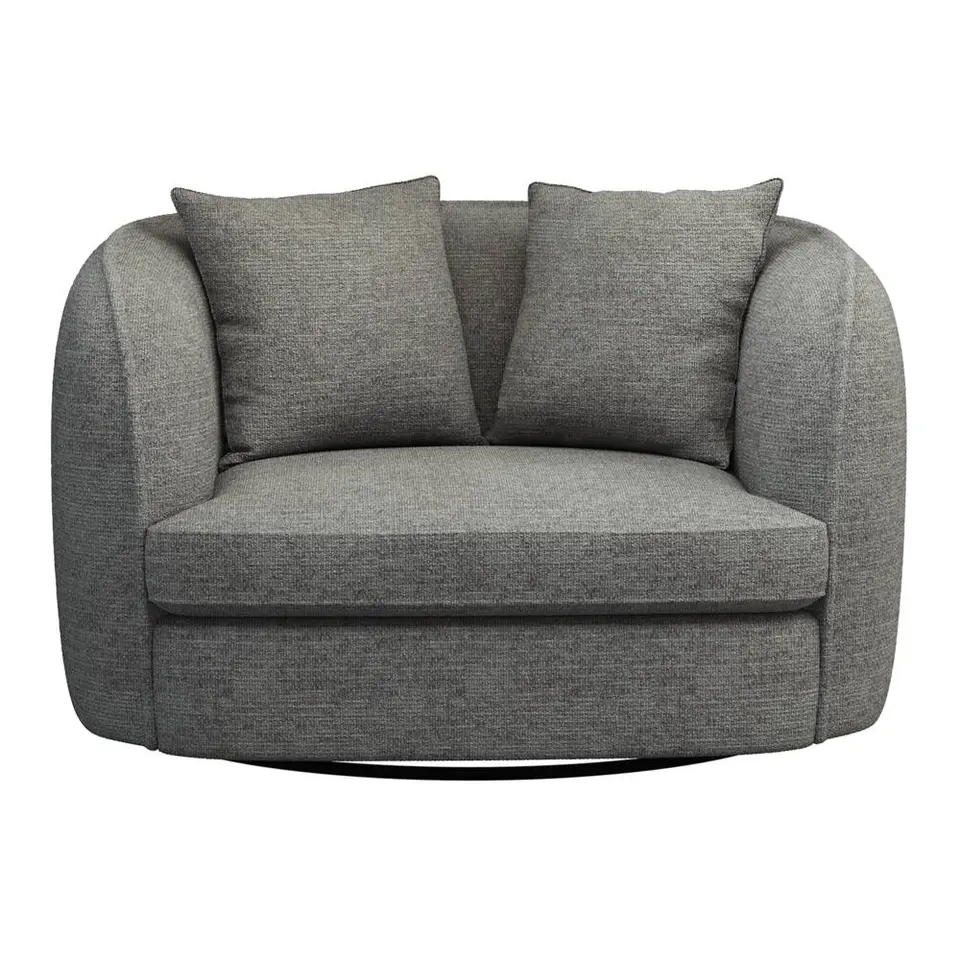 Draaibare Loveseat Enzio - stof Wandy - grijs