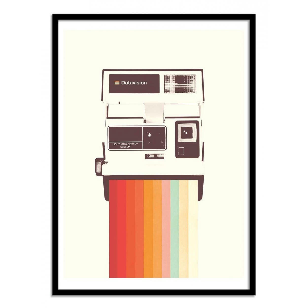 FLORENT BODART - INSTANT CAMERA RAINBOW - Affiche d'art 30 x 40 cm