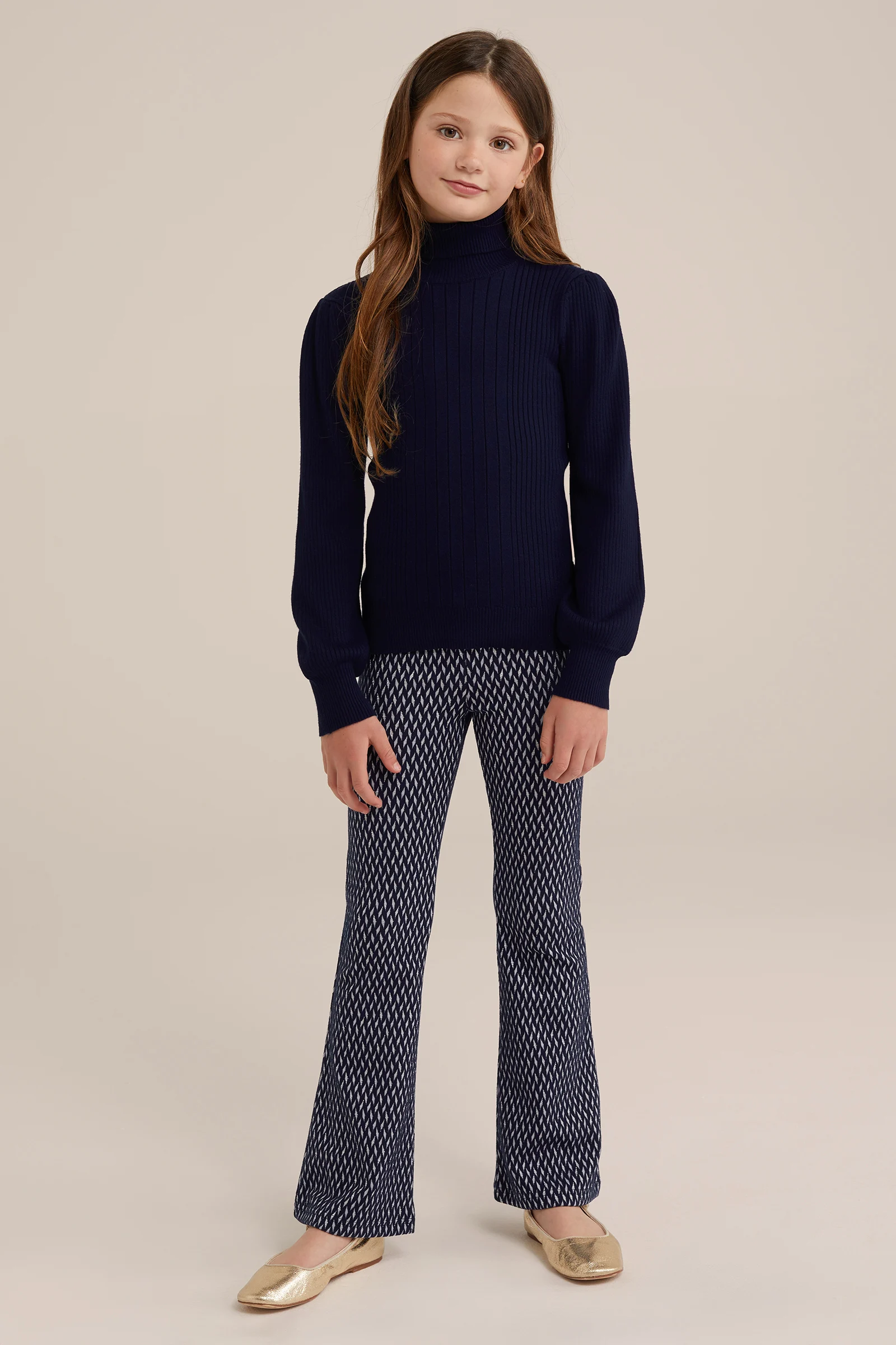 Meisjes coltrui met van ribstof