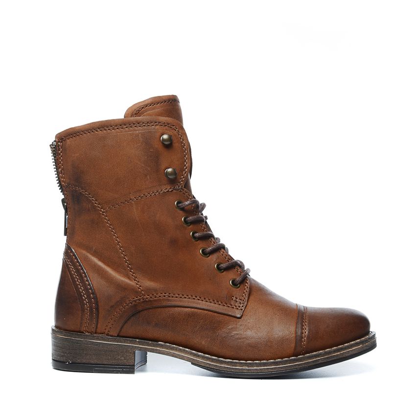 Manfield Cognac veterlaarsjes