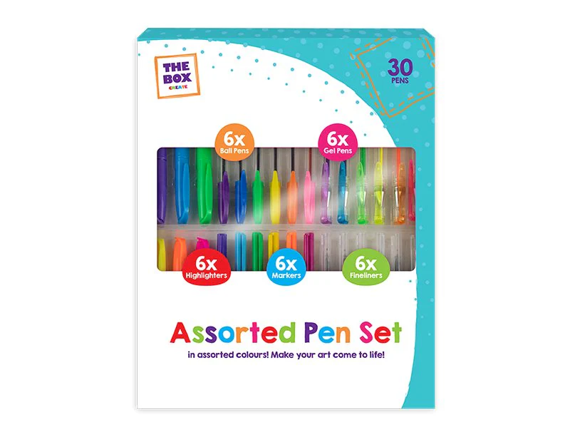 The Box Create Assorted Pen Set 30 Pack