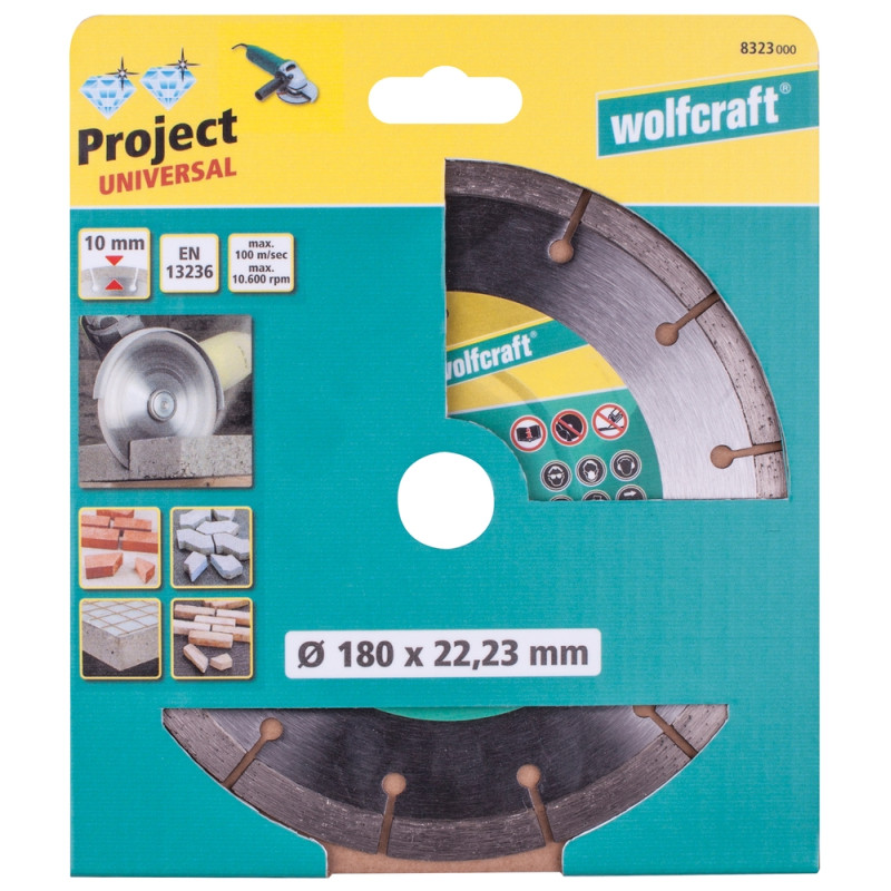 Disque à tronçonner Project Universal en diamant Ø 180 mm WOLFCRAFT