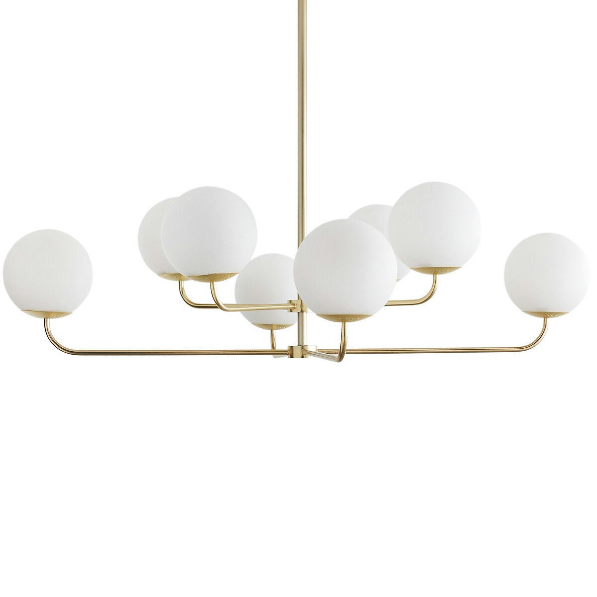 Suspension laiton et verre opaline, Moricio