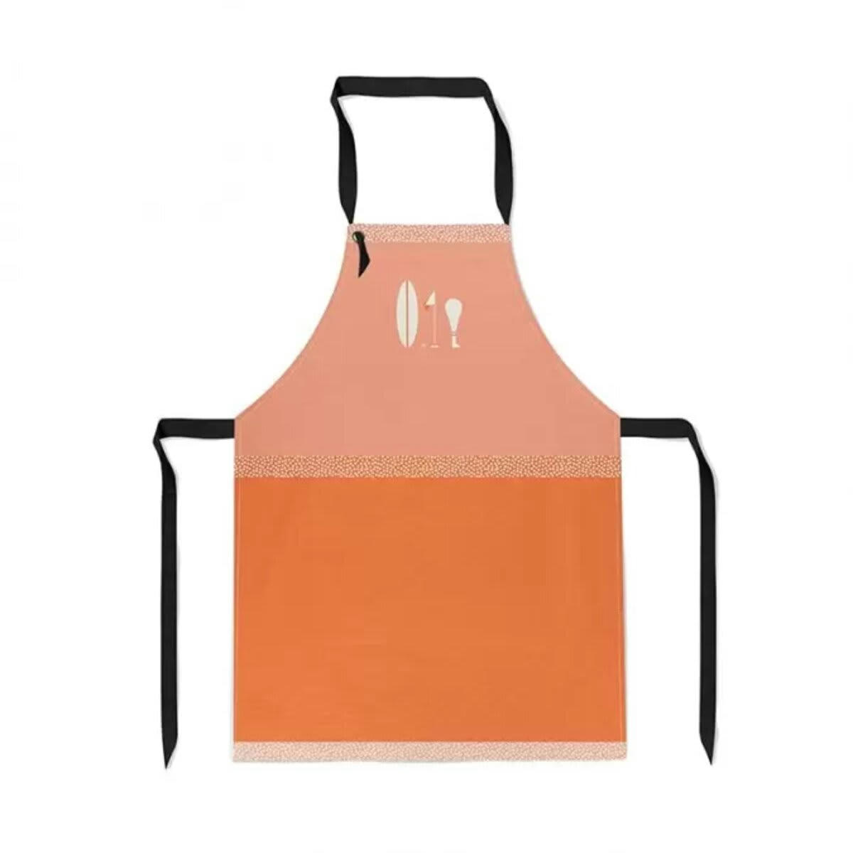 KONTATU - Tablier conton Kontatu Panorama kirolak orange 70x90 cm