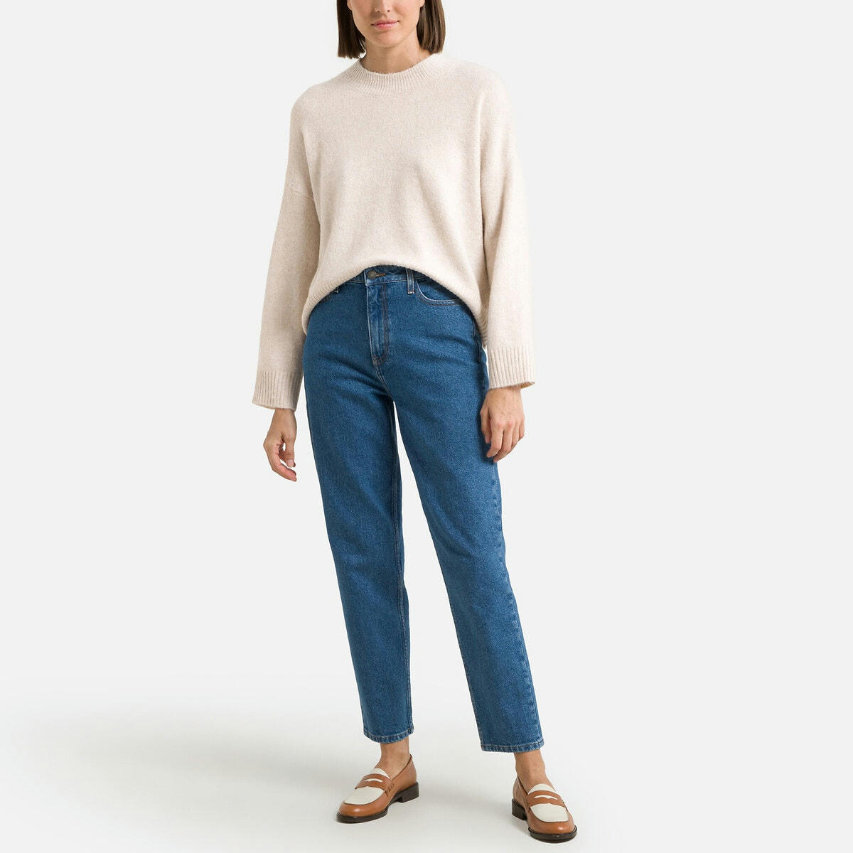 Pull court en maille mousseuse