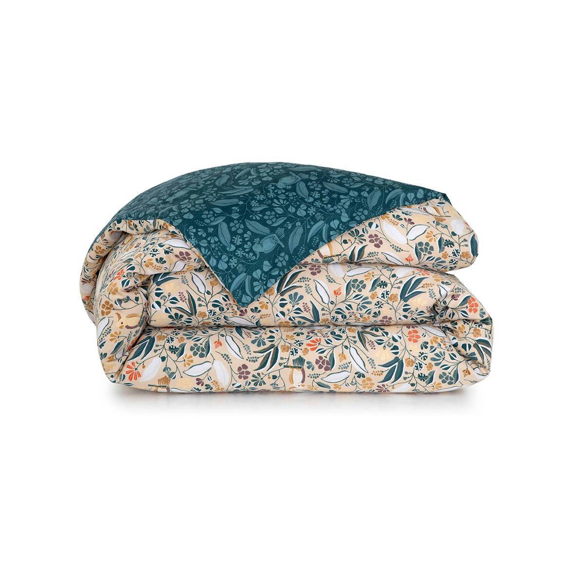 BELCANTO - Housse de couette en satin de coton lavé multicouleurs 260 x 240 cm