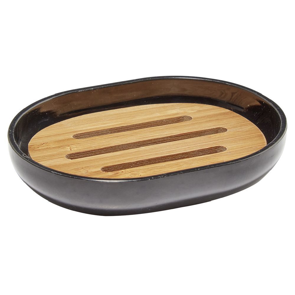 Porte savon noir et naturel