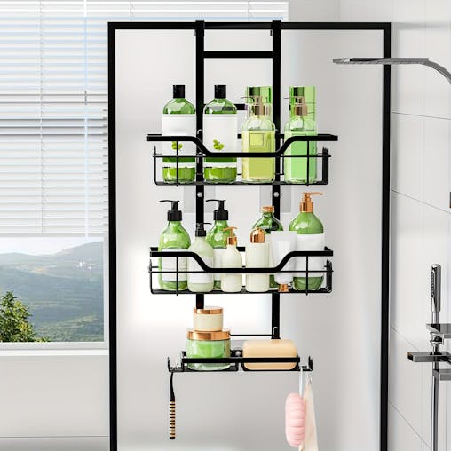 NNETM 3-Tier Over-the-Door Rustproof Bathroom Shower Caddy