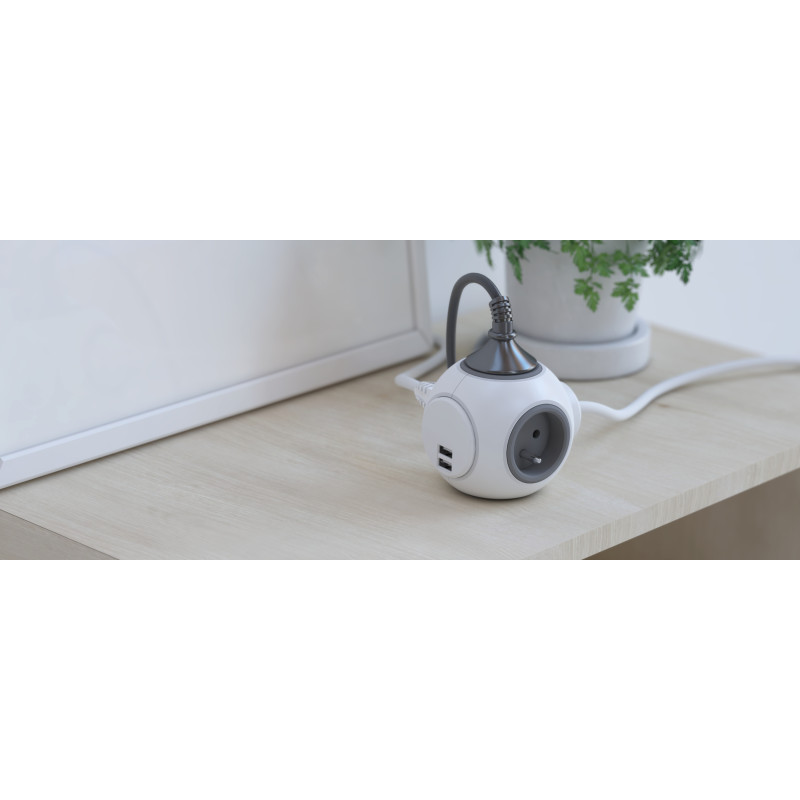 Prise powerball 4 x 16 A   2 prises USB CHACON