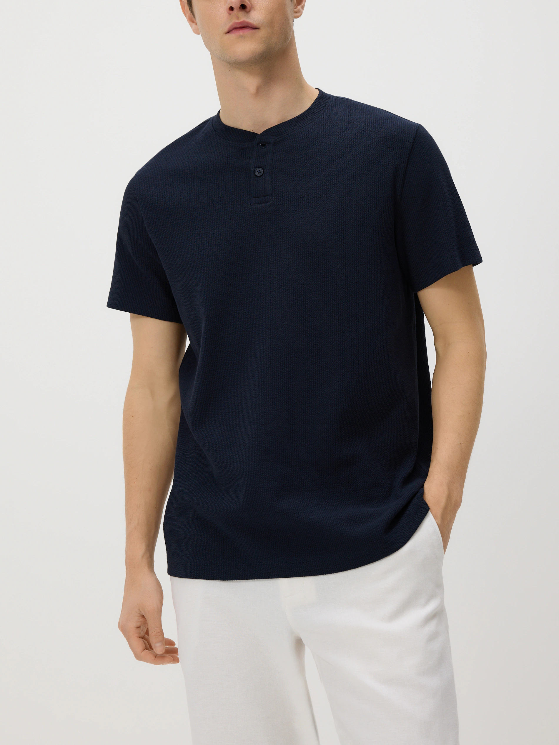 T-shirt henley regular fit