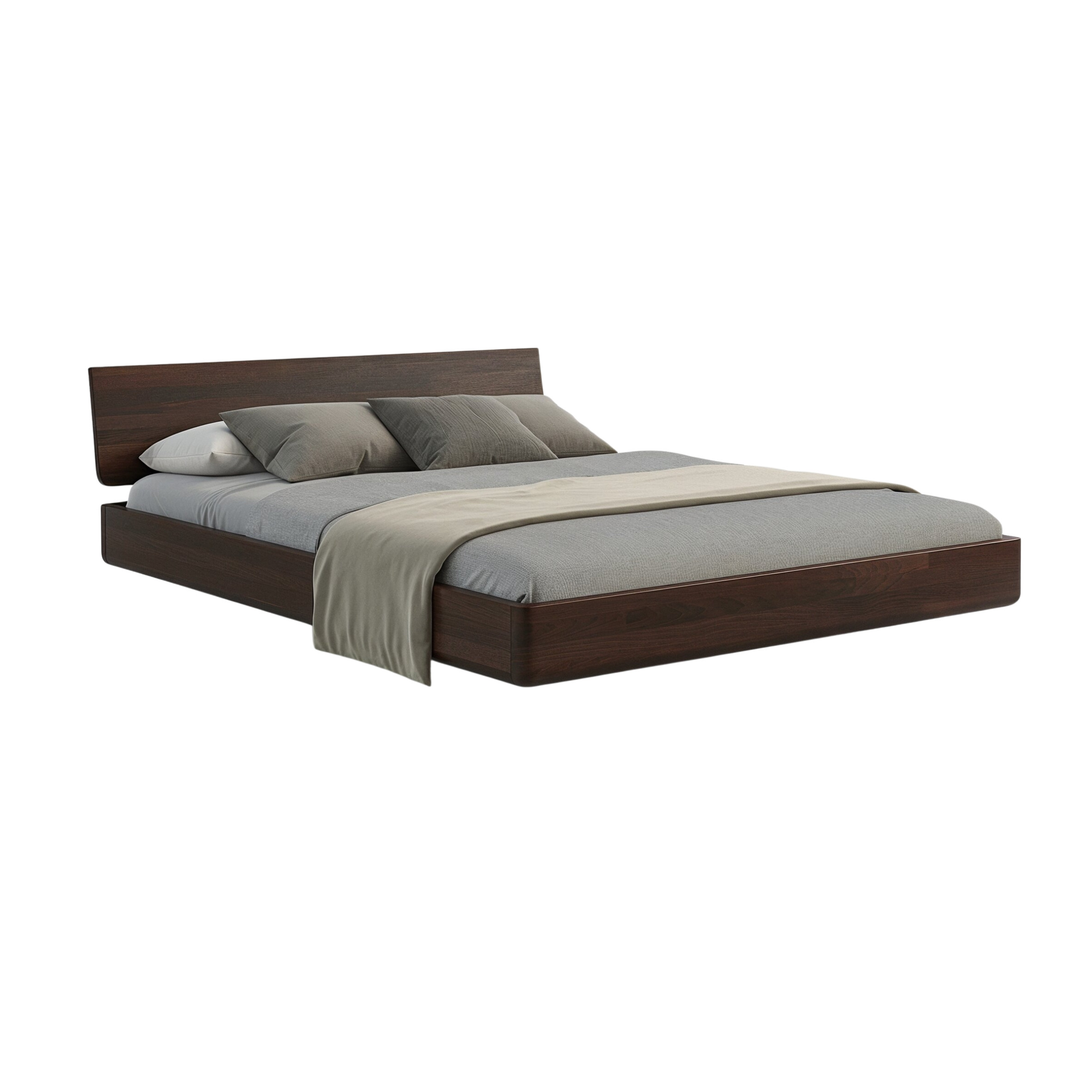 Łóżko lewitujące bukowe LENA bez szafek 120x200 palisander