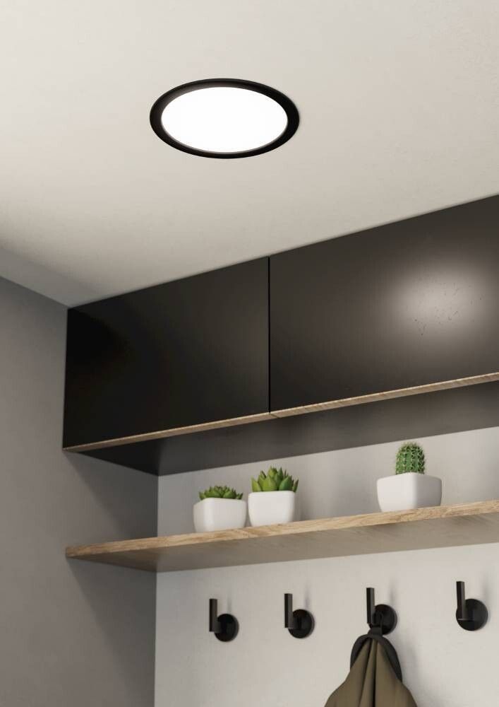 TAKLAMPE EGLO FUEVA5 RUND Ø216 3000K 16,5W SVART