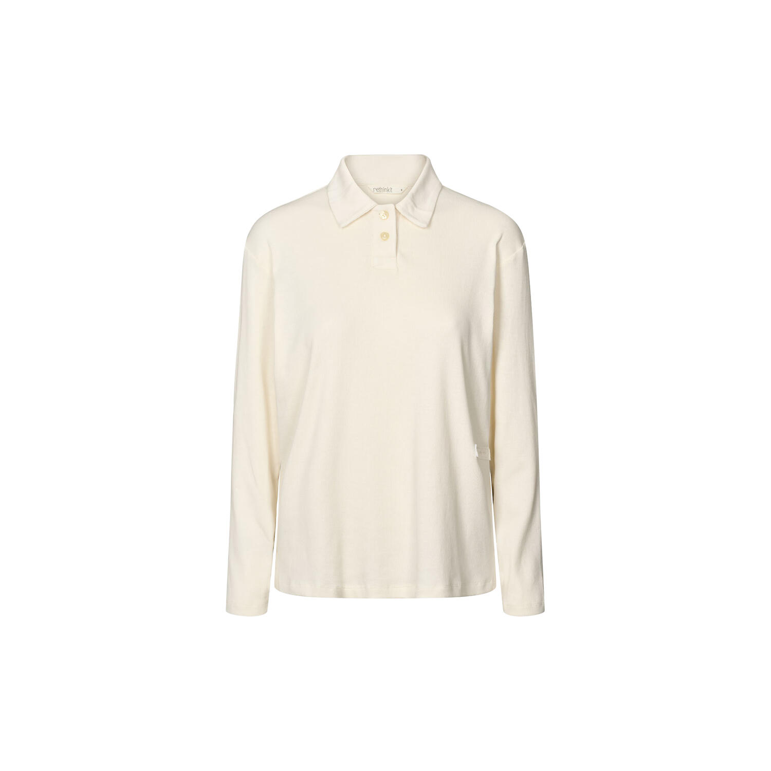 Rib Polo LS Elevate, ivory