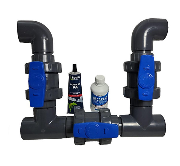 Kit By Pass Piscine / SPA Complet 50 mm pour pompe à chaleur