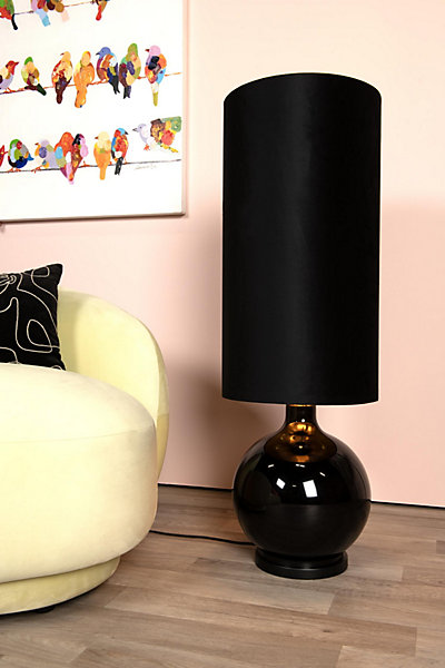 Lampadaire ESTERAD en verre avec 1xE27 - Noir - Lucide