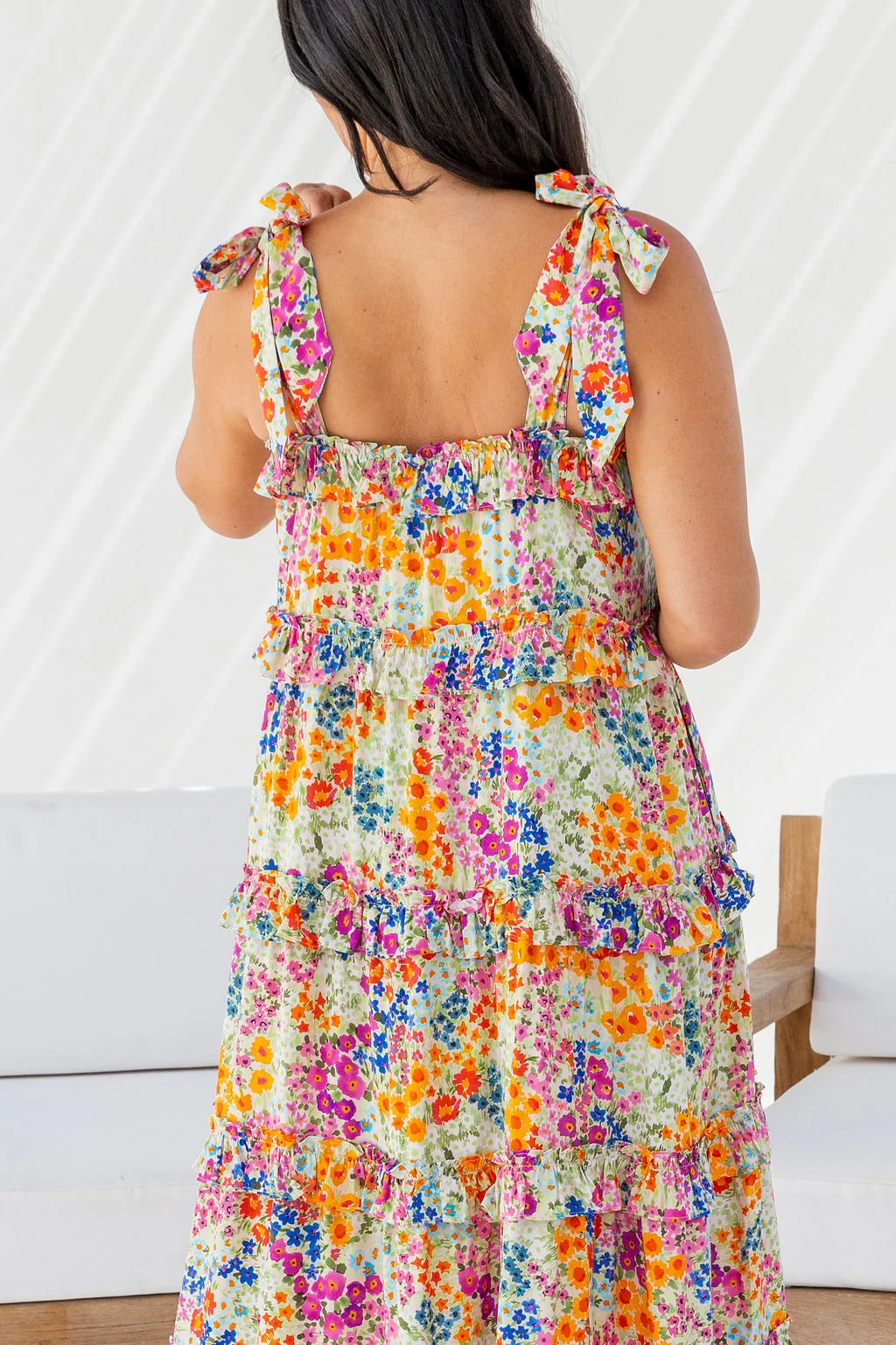 Talia Midi Dress in Flower Field