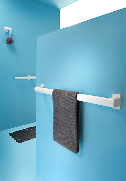 Barre d'appui droite ARSIS - Finition : Blanc - Longueur 400 mm