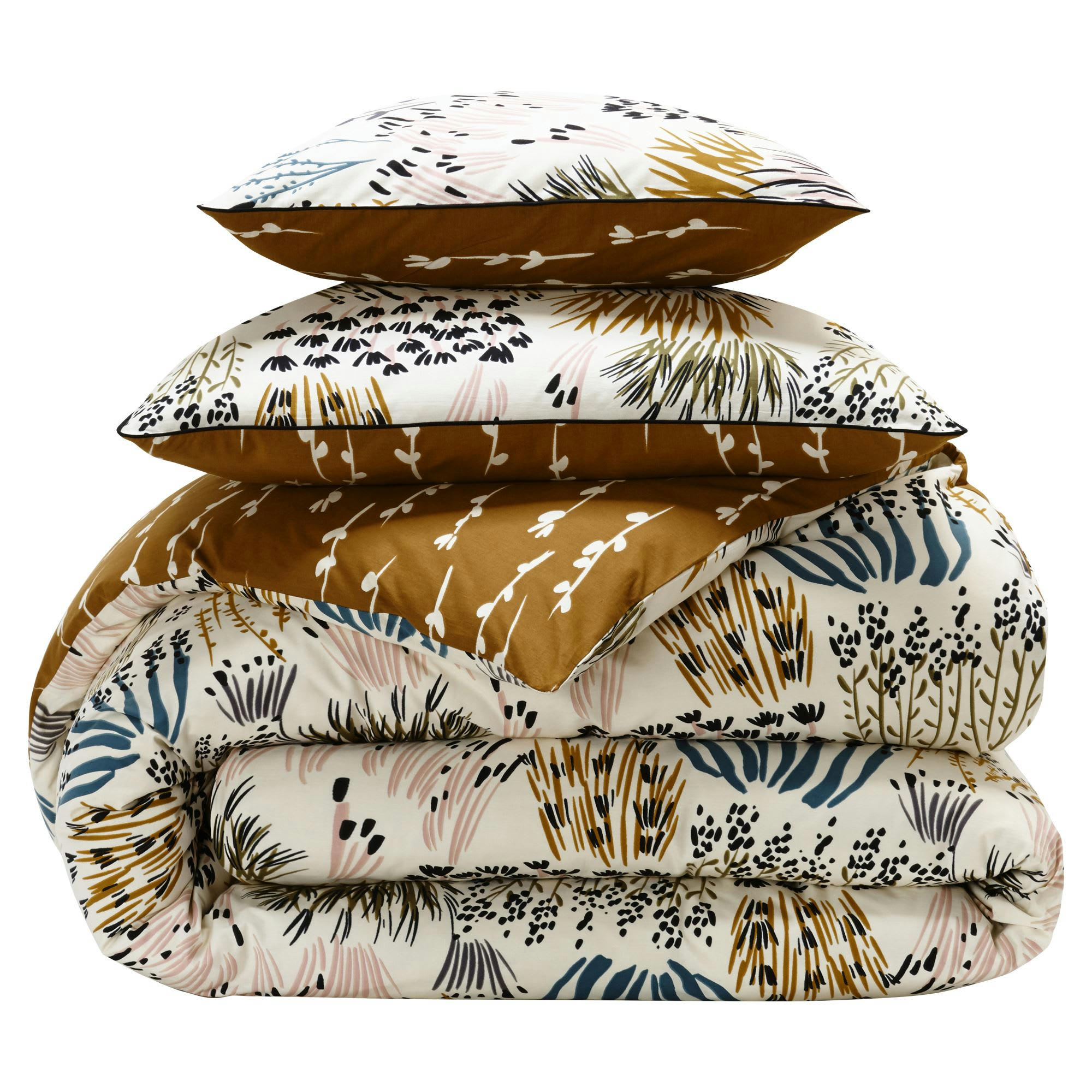 ROZZO - Housse de couette 260x240 beige en coton