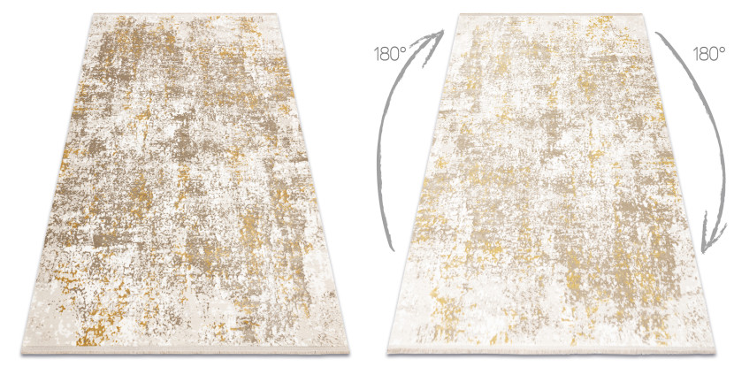 Dywan DUKE 51546 beż / złoty - Vintage, strukturalny, bardzo 80x150 cm