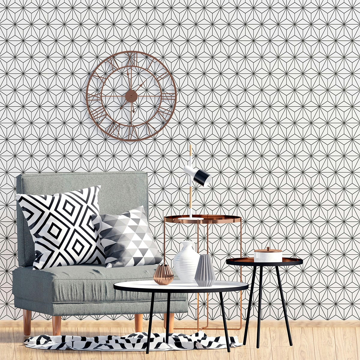 - Sticker effet papier peint alric 60x60cm
