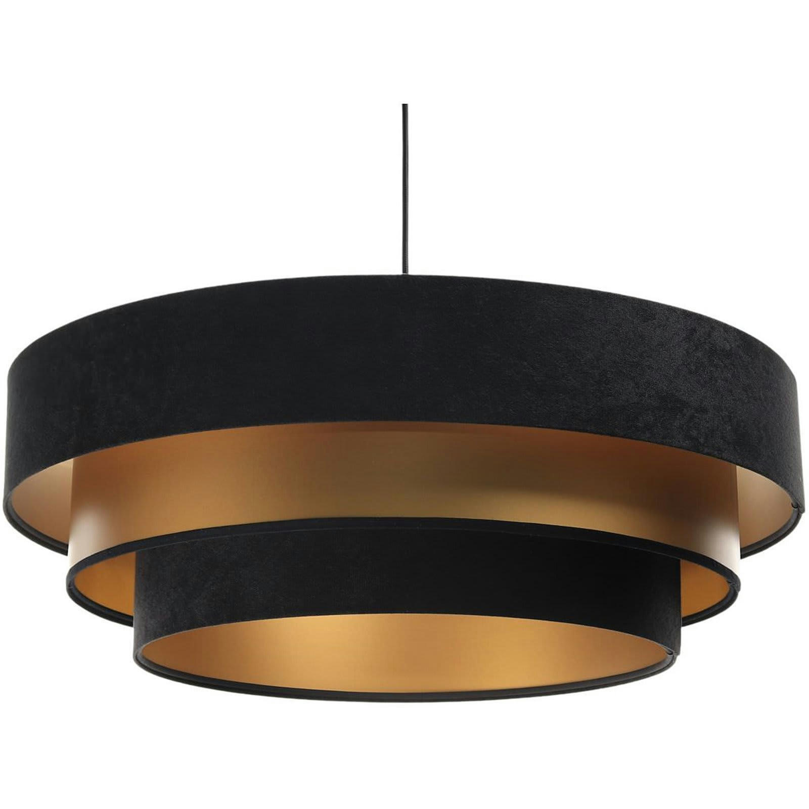 TRINITI - Suspension Tissu Noir 60x60x25 cm