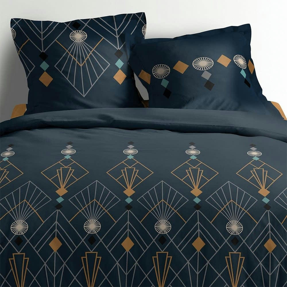 MAESTRIA - Housse de couette 240x260 coton percale 78 fils + 2 taies