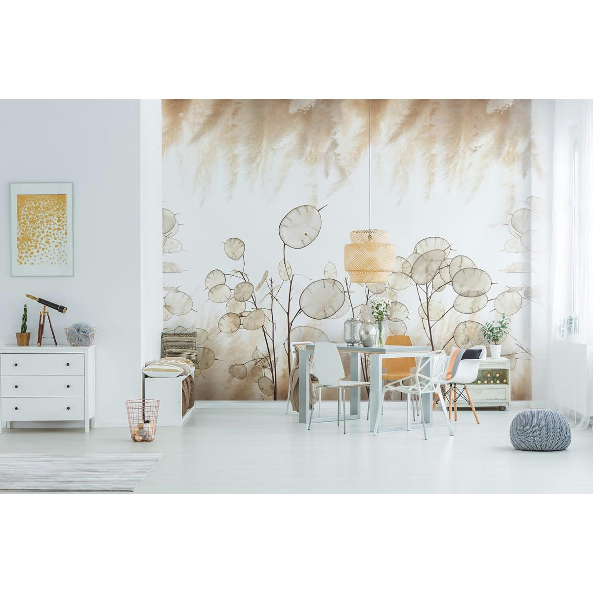 LUNARA - Papier peint panoramique en Papier Beige clair  432x270