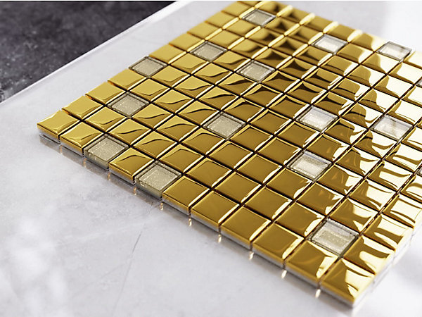 Mosaïque en verre sur filet pour salle de bain ou cuisine 30 cm x 30 cm - Pantheon