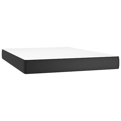 NNEVL Pocket Spring Bed Mattress Black 137x190x20 cm Full Faux Leather