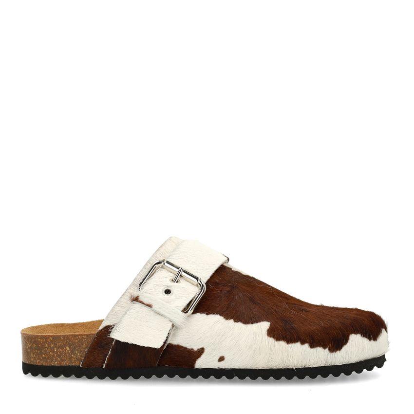 Manfield Cow clogs met gesp