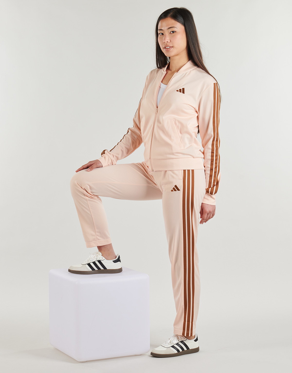 adidas - Essentials 3-Stripes Track Suit - Pink