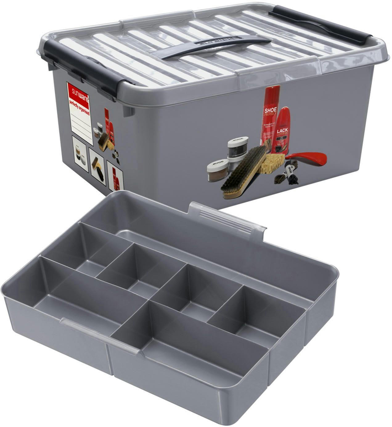 - Boite à cirage q-line avec insert compartimenté