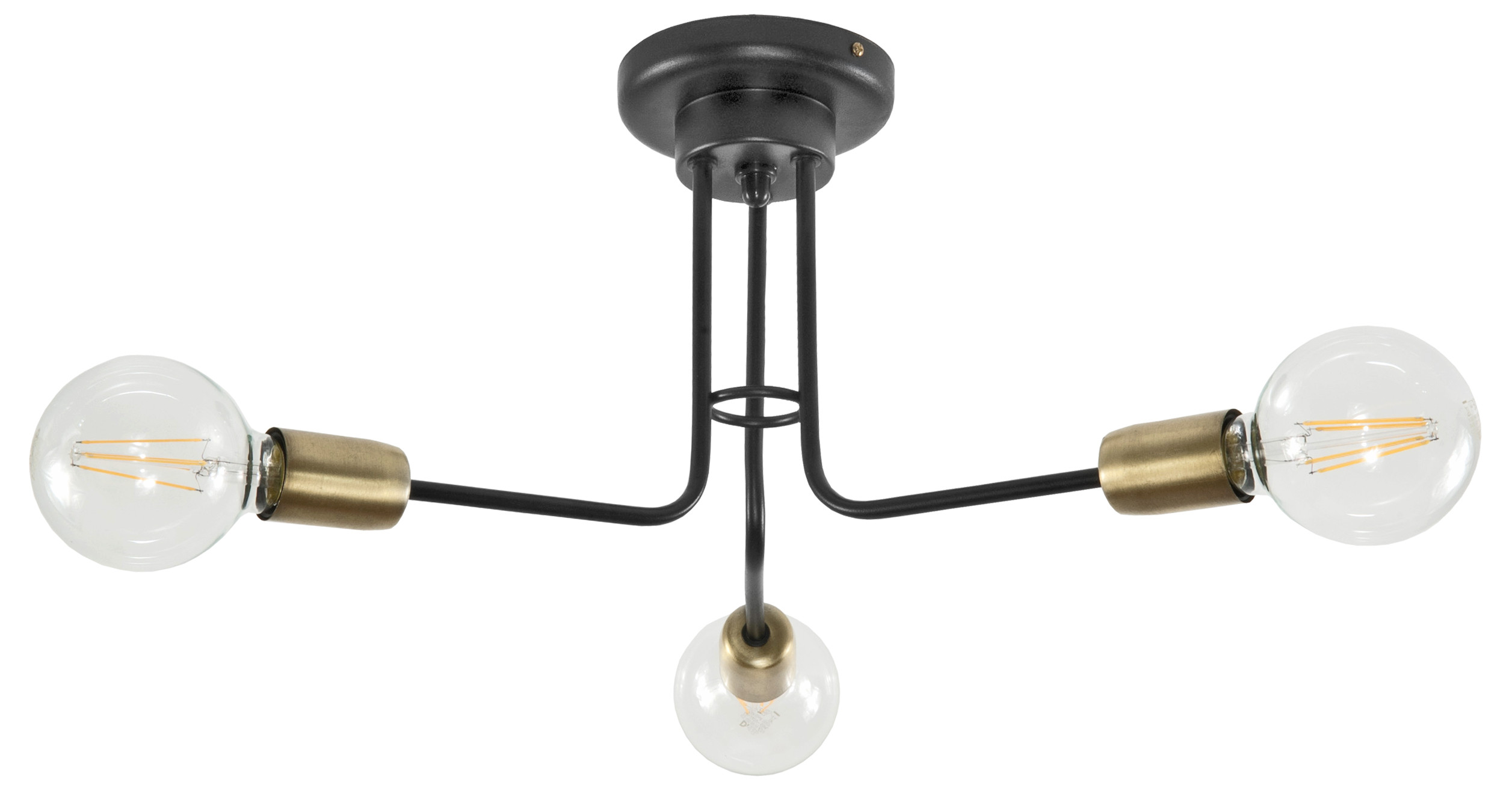 Lampa sufitowa EDYLIT czarna industrialna 3xE27 FRIDA MIX 12-102