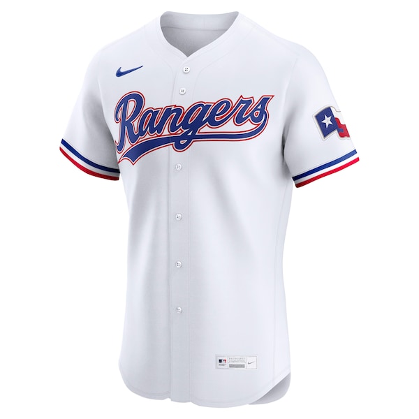 Texas Rangers Nike Home Elite Custom Jersey - White