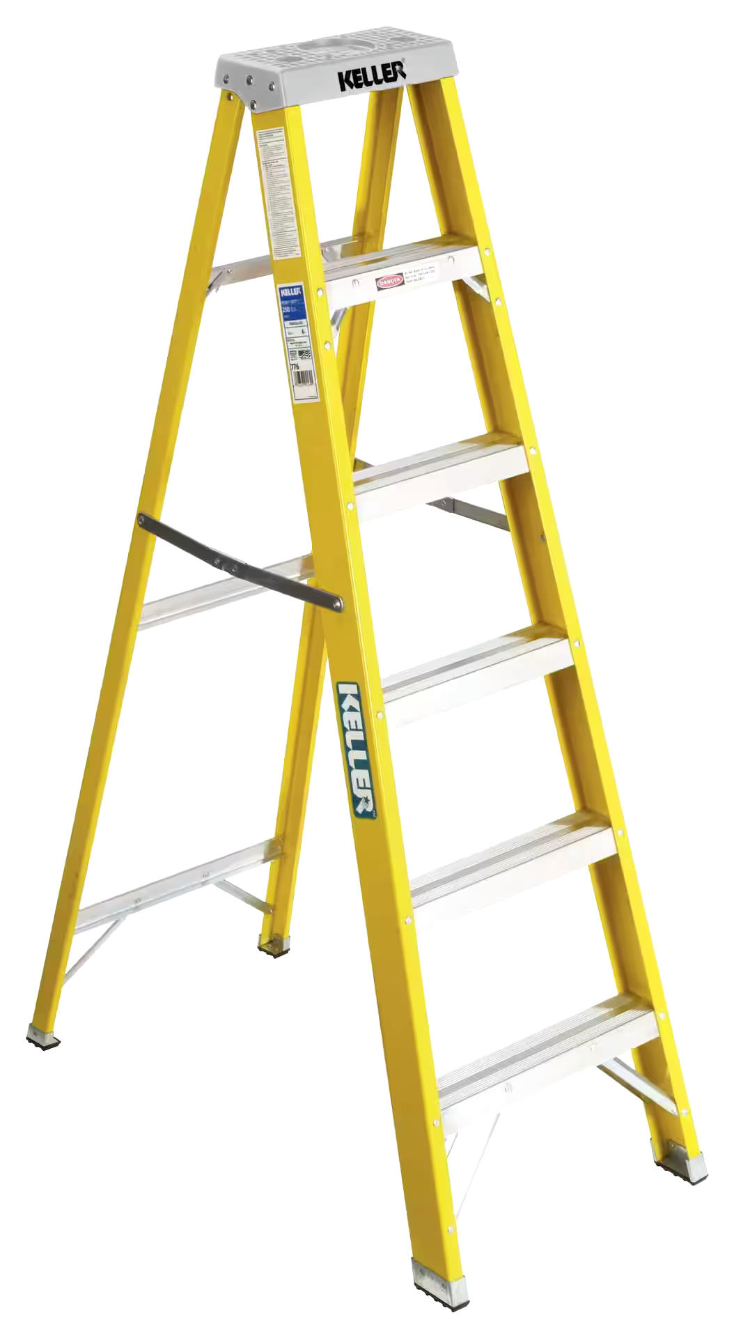 Keller Grade 1 Fiberglass Step Ladder, 6-ft, 250-lb