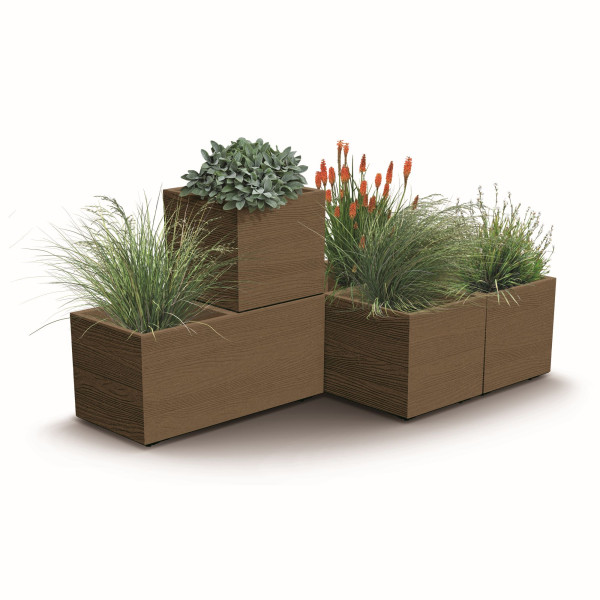 Donica madera case eco wood 28,8 x 28,8 x 29 naturo prosperplast