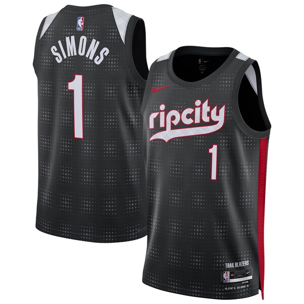 Anfernee Simons Portland Trail Blazers Nike Unisex 2024/25 Swingman Player Jersey - City Edition - Black