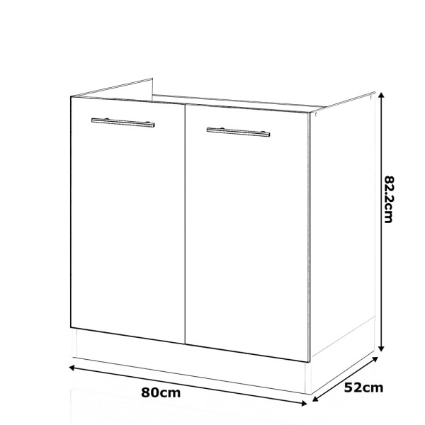 Szafka kuchenna dolna pod zlewozmywak 80cm spremium biały