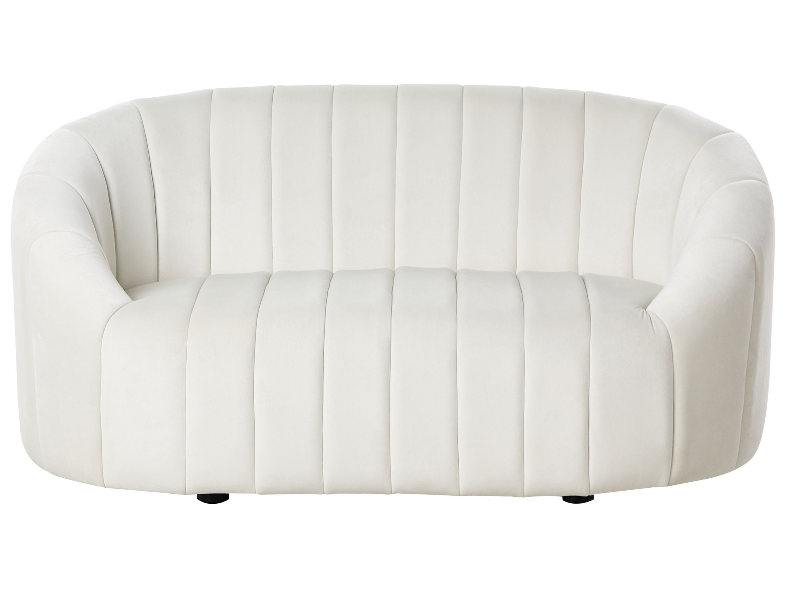 Welurowa sofa 2 osobowa biała