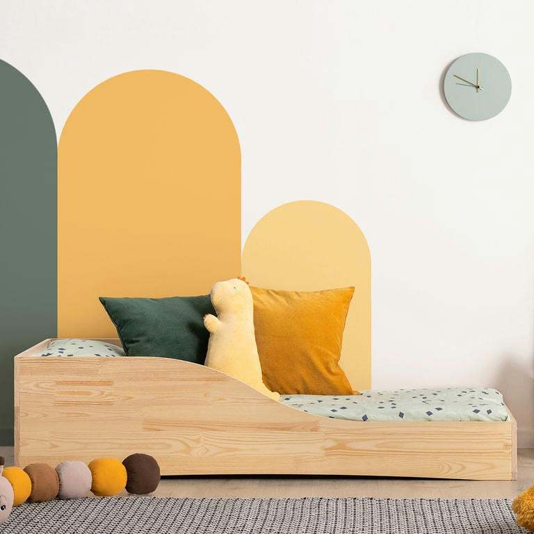 LUDMILLA - Lit 90x200 sommier inclus naturel