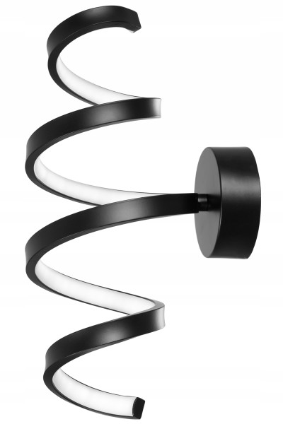 Lampa Ścienna Kinkiet Spring Black Led Czarny