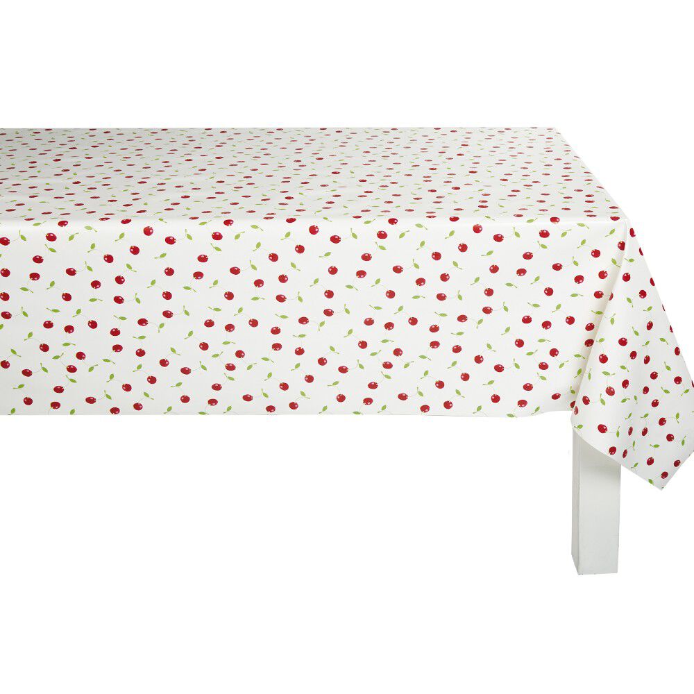 Toile cirée au mètre imprimé cerises