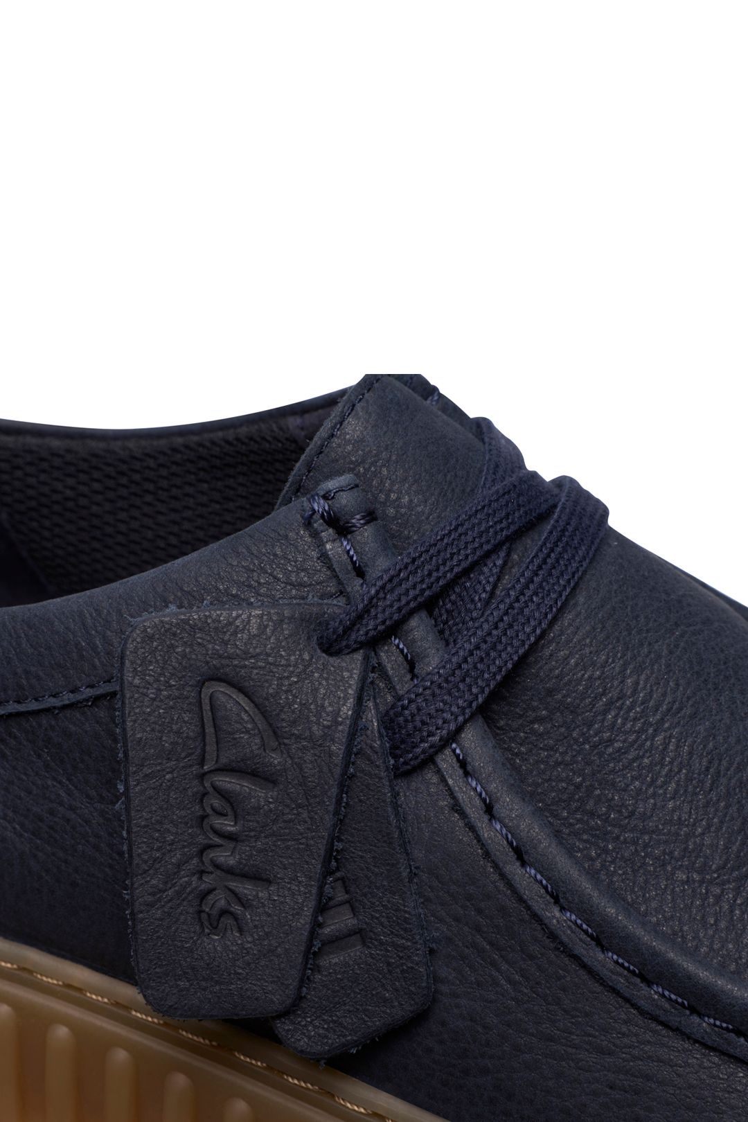 Clarks Torhill Lo Leather Lace-Up Shoe Navy