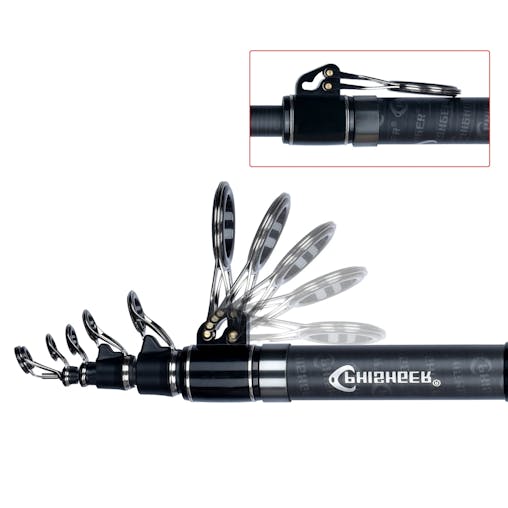 NNEOBA 5.3m Telescopic Surf Spinning Rod 30T Carbon Fiber Black