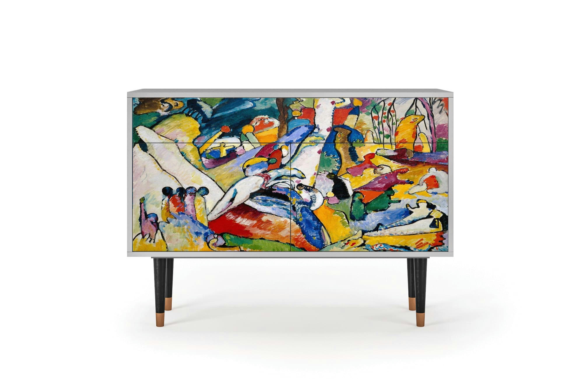 IMPROVISATION 26 BY WASSILY KANDINSKY - Buffet  multicolore 2 tiroirs et 2 portes L 115 cm